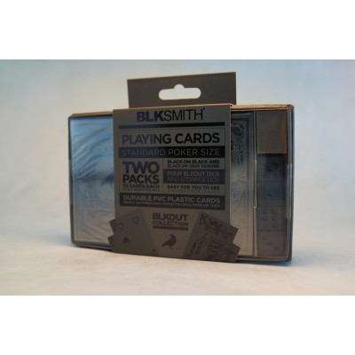 PVC Plastic playing card black+ Dice / PVC 全黑啤牌+ 骰子